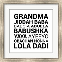 Framed Grandma Various languages