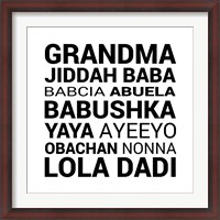 Framed Grandma Various languages