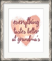 Framed Everything Tastes Better at Grandma's - White