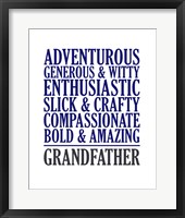 Framed Adjectives for Grandpa