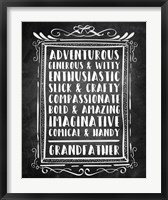 Framed Grandpa - Chalkboard