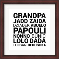 Framed Grandpa Various Languages