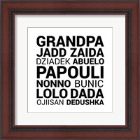 Framed Grandpa Various Languages