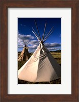 Framed Sioux Teepee at Sunset, Prairie near Mount Rushmore, South Dakota