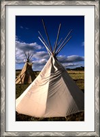 Framed Sioux Teepee at Sunset, Prairie near Mount Rushmore, South Dakota