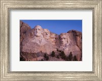 Framed Mount Rushmore National Memorial at dawn, Keystone, South Dakota
