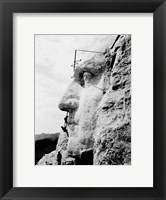 Framed Construction of George Washington's face on Mount Rushmore, 1932