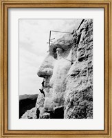Framed Construction of George Washington's face on Mount Rushmore, 1932