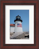 Framed Nantucket Brant Point lighthouse