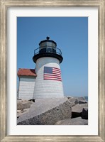 Framed Nantucket Brant Point lighthouse