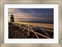 Framed Brant Point Light at Sunrise, Nantucket Island, Massachusetts