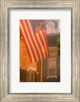 Framed Massachusetts, Nantucket Island, US flag