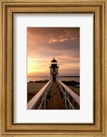 Framed Brant Point lighthouse at Dusk, Nantucket