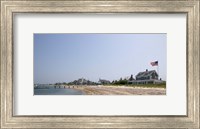 Framed Beach with buildings in the background, Jetties Beach, Nantucket, Massachusetts