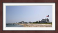 Framed Beach with buildings in the background, Jetties Beach, Nantucket, Massachusetts