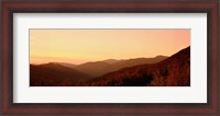 Framed Sunset over a landscape, Kancamagus Highway, New Hampshire