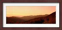 Framed Sunset over a landscape, Kancamagus Highway, New Hampshire