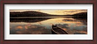 Framed Water And Boat, Maine, New Hampshire Border