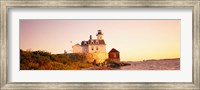 Framed Lighthouse at the coast, Rose Island Light, Newport, Rhode Island, New England