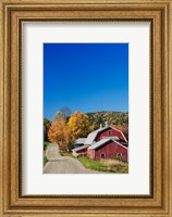 Framed Rural barn in autumn, New Hampshire