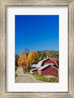 Framed Rural barn in autumn, New Hampshire