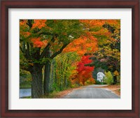 Framed New Hampshire, Andover Autumn color, England home