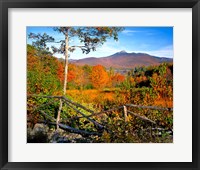 Framed Autumn landscape of Mount Chocorua, New England, New Hampshire