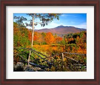 Framed Autumn landscape of Mount Chocorua, New England, New Hampshire