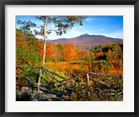 Framed Autumn landscape of Mount Chocorua, New England, New Hampshire