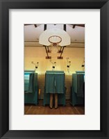 Framed Politics, Democracy, Voting booth, New Hampshire, 1988