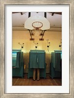 Framed Politics, Democracy, Voting booth, New Hampshire, 1988