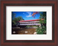 Framed Covered Albany Bridge Over the Swift River, New Hampshire