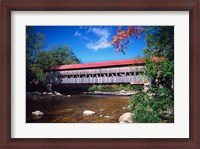 Framed Covered Albany Bridge Over the Swift River, New Hampshire