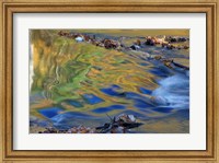 Framed Fall Reflections in the Waters of the Lamprey River, New Hampshire