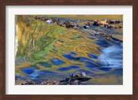 Framed Fall Reflections in the Waters of the Lamprey River, New Hampshire