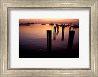 Framed Sunrise on Boats, New Hampshire