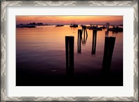 Framed Sunrise on Boats, New Hampshire