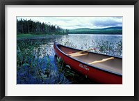 Framed Canoeing on Lake Tarleton, White Mountain National Forest, New Hampshire