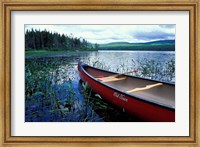 Framed Canoeing on Lake Tarleton, White Mountain National Forest, New Hampshire