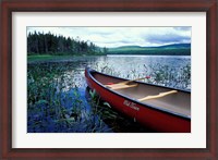 Framed Canoeing on Lake Tarleton, White Mountain National Forest, New Hampshire