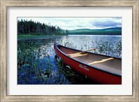 Framed Canoeing on Lake Tarleton, White Mountain National Forest, New Hampshire