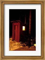 Framed Outhouse at the Sub Sig Outing Club's Dickerman Cabin, New Hampshire