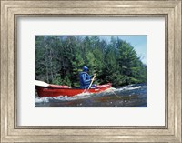 Framed Paddling on the Suncook River, Tributary to the Merrimack River, New Hampshire