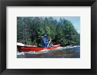 Framed Paddling on the Suncook River, Tributary to the Merrimack River, New Hampshire