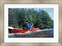Framed Paddling on the Suncook River, Tributary to the Merrimack River, New Hampshire