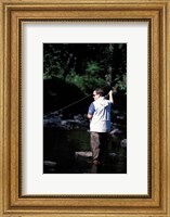 Framed Fly Fishing on the Lamprey River, New Hampshire