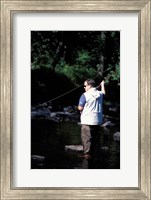 Framed Fly Fishing on the Lamprey River, New Hampshire