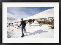 Framed Winter Hiking near Lion Head, Mount Washington, White Mountain National Forest, New Hampshire