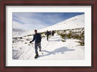 Framed Winter Hiking near Lion Head, Mount Washington, White Mountain National Forest, New Hampshire