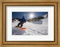 Framed Snowboarder in Tuckerman Ravine, White Mountains National Forest, New Hampshire